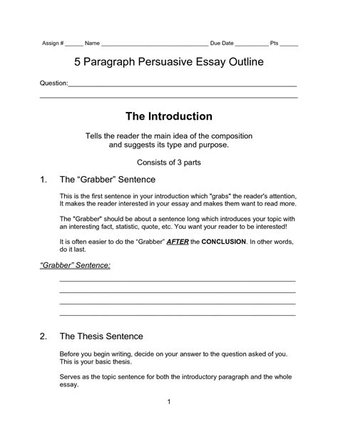 003 Essay Example Opening Paragraph Outline With Introduction Andy