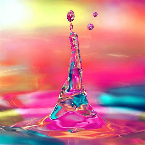 Android Wallpaper Vs36 Waterdrop Color Rainbow Pattern Red