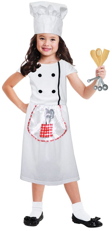 Kitchen Chef Hat Girls Fancy Dress Cooking Class Book Week Childs