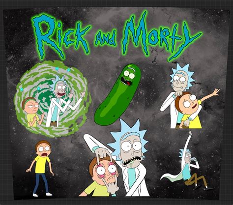 Rick And Morty 20 Oz Skinny Wrap Template Etsy