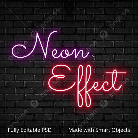 Purple And Red Neon Text Effect Font Banner Graphic Png Transparent