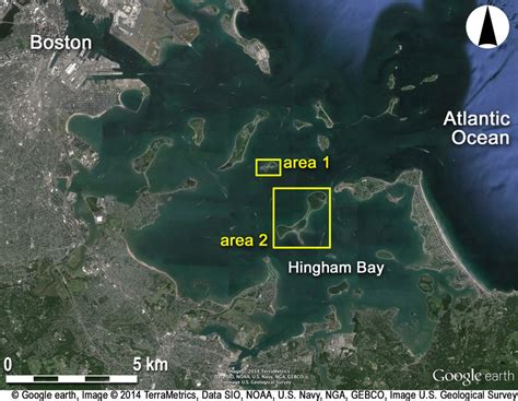 Satellite Image Of Hingham Bay In Massachusetts Download Scientific