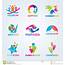 Kids Child Art And Fun Logo Vector Set Design Stock  Image