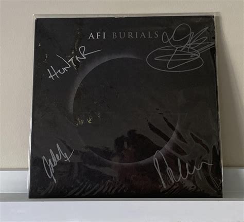Burials Vinyl Signed By The Band Rafireinside