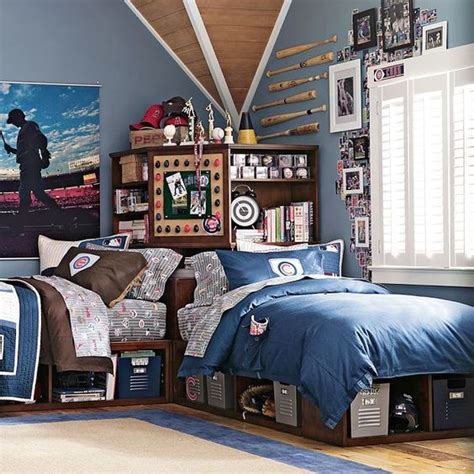For example, if he loves sport, hang artwork. 42 Cool Shared Teen Boy Rooms Décor Ideas - DigsDigs