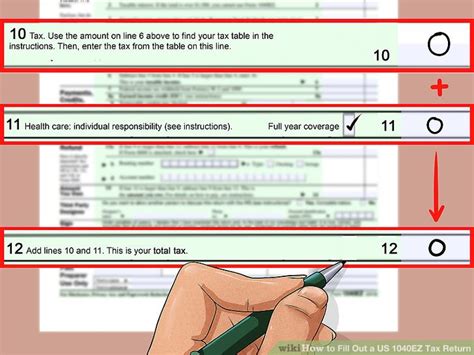 How To Fill Out A Us 1040ez Tax Return With Form Wikihow
