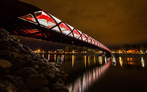 Peace Bridge Over The Bow River In Calgary John Watson Flickr