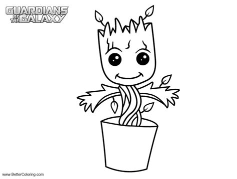 Baby groot gotgvol2 by mentalpablum on deviantart. Guardians of the Galaxy Baby Groot Coloring Pages - Free ...