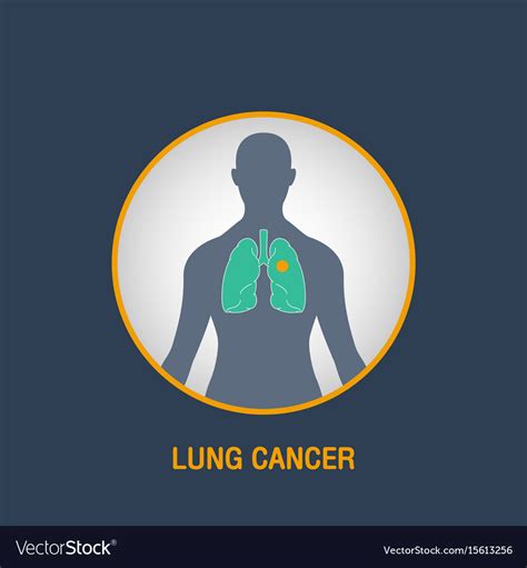 Lung Cancer Logo Icon Design Royalty Free Vector Image