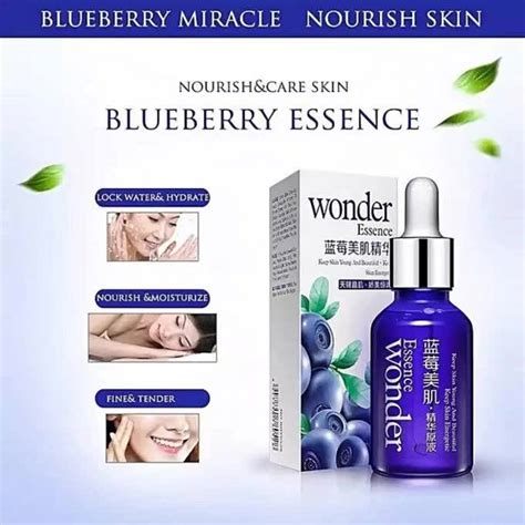 Product Series Blueberry Wonder Skin Care Series Item Typeface