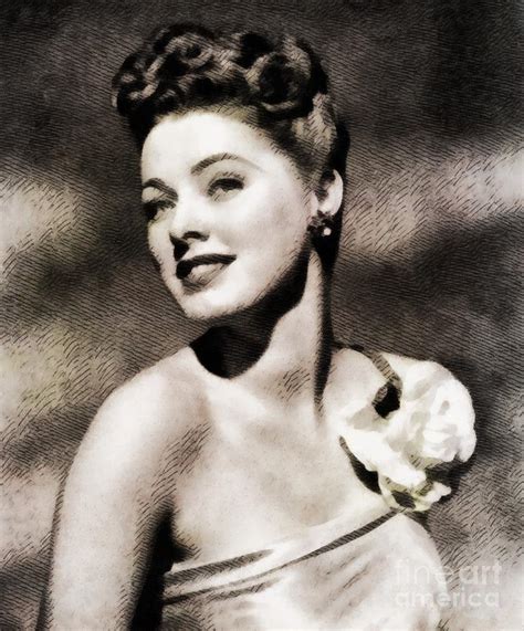 Eleanor Parker Vintage Actress By John Springfield Painting By