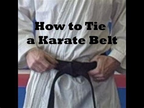 Each individual is a different size and shape, so learning to tie your belt for yourself will simply come down to regular practice. How to tie your karate belt - YouTube