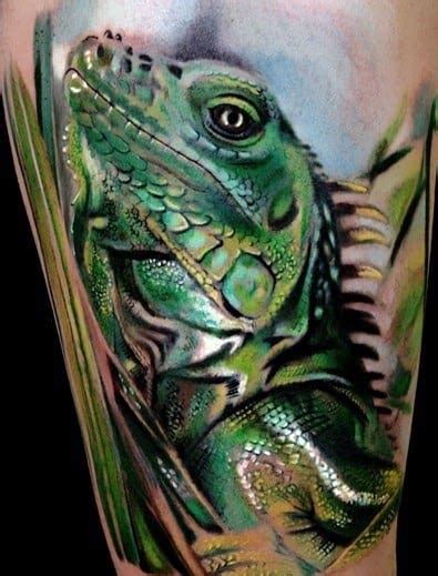 Reptile tattoos for girls, men & women 50 Iguana Tattoo Designs For Men - Reptile Ink Ideas