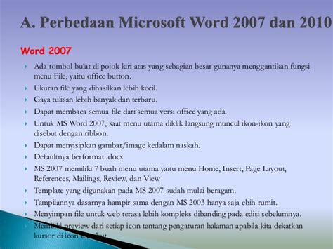 Ini adalah versi rtm / final yang dapat digunakan selama 30 hari tanpa batasan (yaitu versi percobaan). Perbedaan Tampilan Microsoft Word 2007 dan Microsoft Word 2010