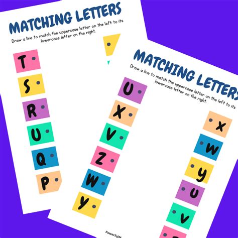 Upper And Lowercase Letter Matching Worksheets