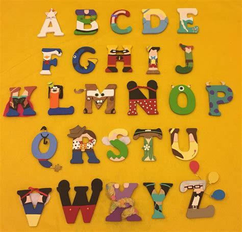 The Alphabet Made Up Of Different Disney Characters Great For A