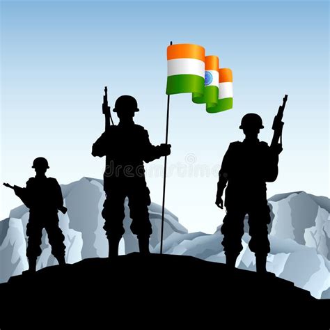 Soldier With Indian Flag Royalty Free Stock Photo Image 22683005