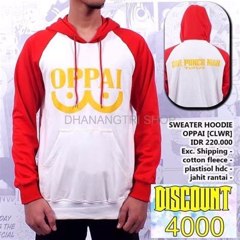 Jual Best Product Oppai C Anime One Punch Man Sweater Hoodie Mc Di