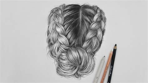 Drawing Realistic Hair With Charcoal And A White Pastel