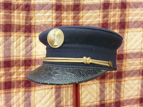 Here Is A Vintage Firemans Uniform Hat Early 1900s Lieutenant From