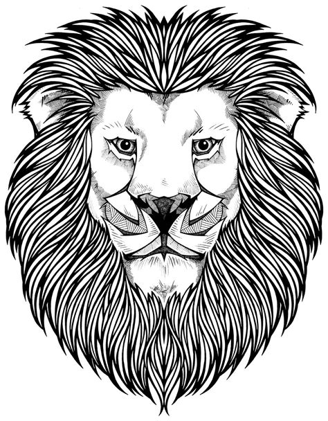 Free printable lion coloring pages. Realistic Lion Drawing at GetDrawings | Free download