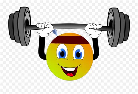 Sport Weight Lifting Emoji Training Pngweights Png Free