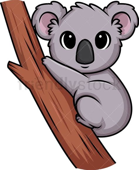 Chibi Kawaii Koala Bear Clipart Cartoon Vector Friendlystock
