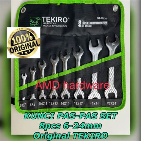 Jual ORIGINAL TEKIRO KUNCI PAS PAS SET 8 Pcs 8 24 Mm Konci Open Wrench