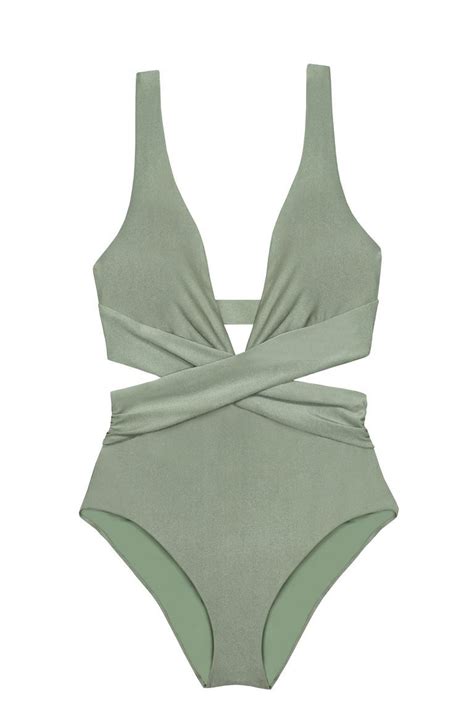 We Re Obsessed With This Olive Green One Piece Flattering Swimsuits