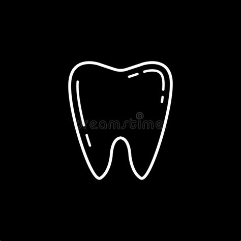 Happy Tooth Thin Line Icon Teeth And Dentistry Smiling Tooth Sign