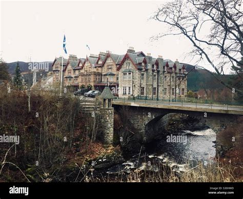 The Fife Arms Hotel And The Bridge Over The Clunie Water At Braemar