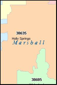 Each of these area codes are listed below. MARSHALL County, Mississippi Digital ZIP Code Map