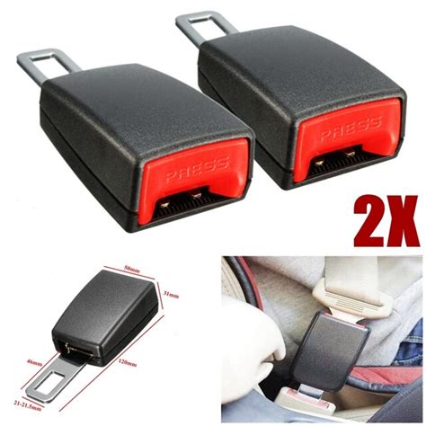 Universal 2pcs Auto Car Seat Belt Buckle Clip Extender Car Socket