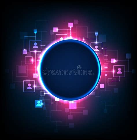 Abstract Background Technology Theme Of Social Media Stock Vector