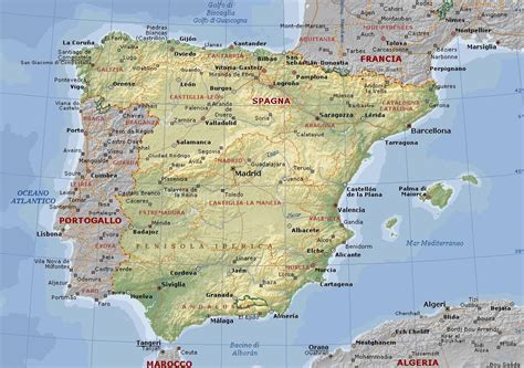 Spagna E Isole Cartina Geografica