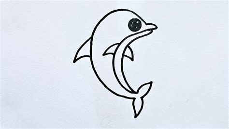 Easy Dolphin Drawing How To Draw Dolphin Easily Youtube