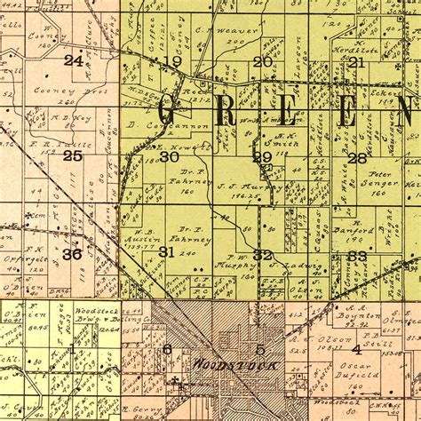 Vintage Map Of Mchenry County Illinois 1903 By Teds Vintage Art