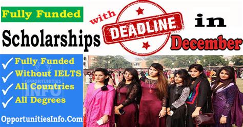 List of Scholarships Due in December 2023 | Scholarships With Deadlines