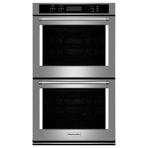 Kitchenaid 30 In Double Electric Wall Oven Self Cleaning With