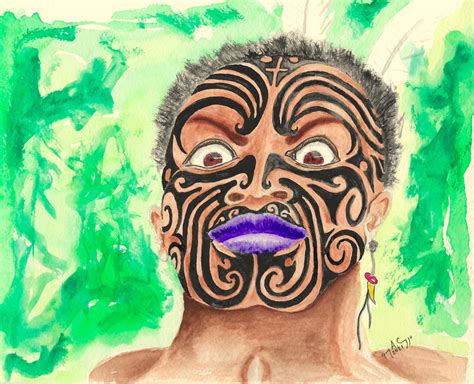 Guys Artwork Maori Warrior