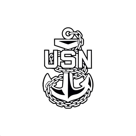 Us Navy Chief Anchor Dxf And Svg Etsy