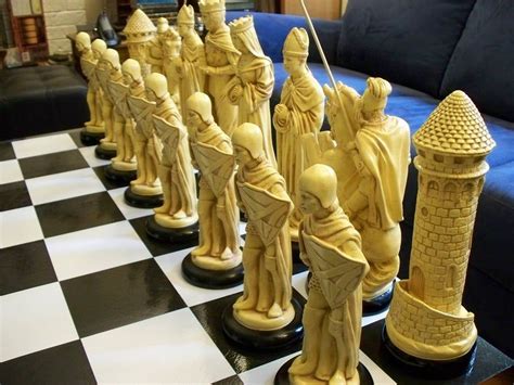 15 Medieval King Giant Medieval Chess Set Antique Etsy Medieval