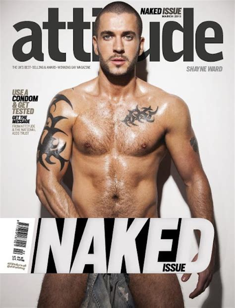 Celebrity Male Model Shayne Ward For Attitude Magazine Naked Issue