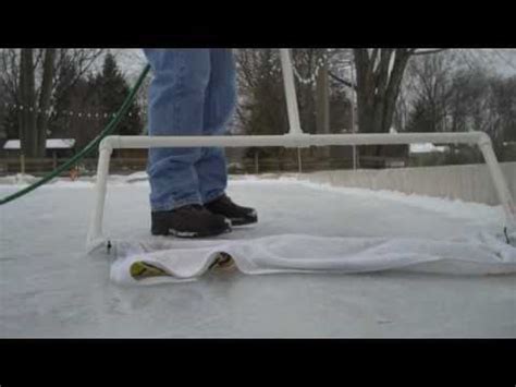 It was super easy and took 2 minutes! backyard ice skating rink ( zamboni) 2010 - YouTube