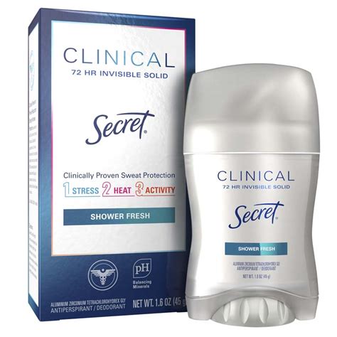 Clinical Strength Invisible Solid Deodorant Shower Fresh Secret