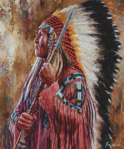 Undaunted Leader Lakota Native American Art James Ayers By