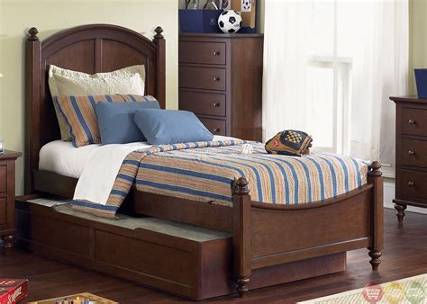 Trundle beds make terrific storage options, whether you have a large or small bedroom. Abbott Ridge Youth Traditional Panel Trundle Bedroom Set