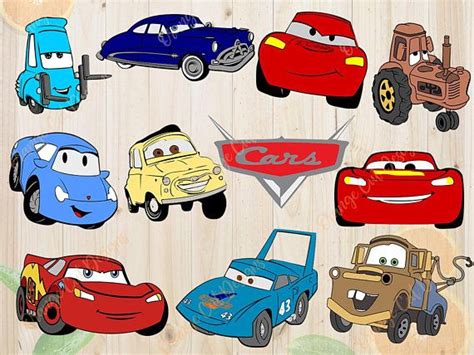 Disney Cars Svg, Layered Cars movie Svg, Dxf, Eps & Png Cutfiles, Cars