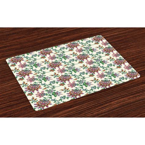 Walmart.com has been visited by 1m+ users in the past month Bohemian Placemats Set of 4 Retro Colorful Ethnic Flowers ...