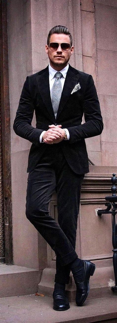 13 Looks That Prove Black Suits Are Back Black Suit White Shirt Men